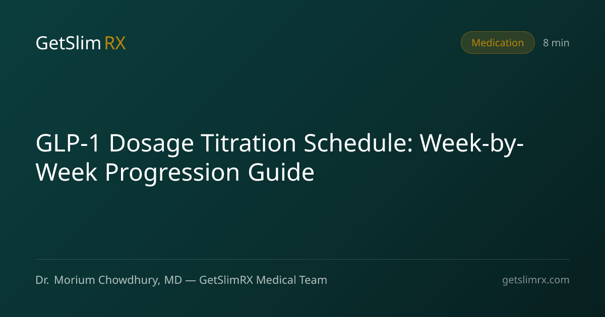 GLP-1 Dosage Titration Schedule: Week-by-Week Progression Guide | GetSlimRX
