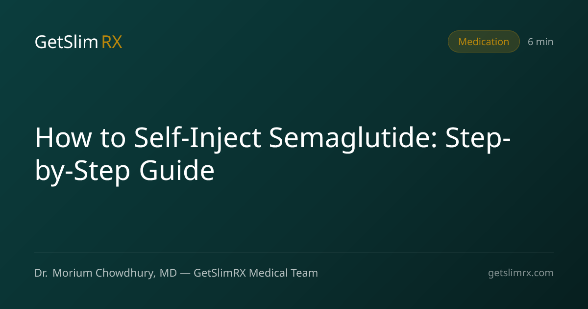 How to Self-Inject Semaglutide: Step-by-Step Guide | GetSlimRX